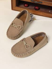 1 par de zapatos planos clásicos para bebé, mocasines con estilo británico de moda para primavera y otoño - Caqui - Ver 15