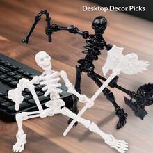 Creative DIY 3D Skeleton Model Assembly Toy - Multi-Joint Movable Skeleton Doll - Figurine Decoration Gag Toy - Halloween Gift - Multicolor - View 5