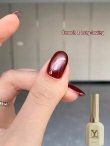 15毫升玫瑰红磁性猫眼凝胶指甲油 – 闪亮光泽可卸UV/LED凝胶，适用于DIY和沙龙美甲 - 紅色 - 查看 5