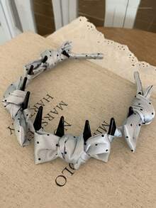 3 piezas Diadema de mujer elegante con lunares y lazo, accesorios de cabello versátiles adecuados para uso diario, hogar, escuela, playa, trabajo, fiesta, vacaciones, cumpleaños, regreso a clases, Año Nuevo, Día de la Madre, Navidad, boda, festival de música, graduación, primavera/verano - Multicolor - Ver 3