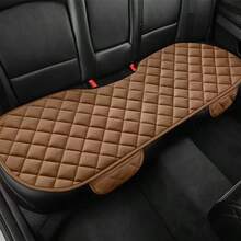 1 pieza Nuevo cojín de asiento de coche con patrón de rombos, rectangular largo trasero, material esponjoso, cómodo y cálido, fácil instalación, adecuado para todas las estaciones y varios modelos de automóviles - Almohadilla larga con cuadrícula romboidal - Ver 4