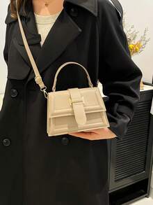 Mẫu mới năm 2026: Túi vuông nhỏ thời trang, thiết kế độc đáo, túi xách nữ đeo vai và đeo chéo sành điệu. - Màu Khaki - Xem 3