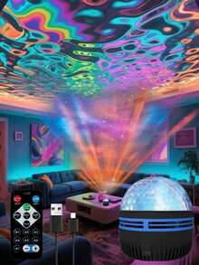 Mini Water Wave Effect Light, LED Projector, Wedding Party DJ Disco Ripple Lamp, Moving Head Stage Light, USB Powered Decorative Lamp - Multi-color light - View 3