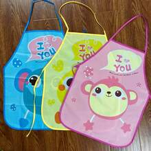 10pcs/1pc Cartoon Kids Painting Waterproof Apron, Durable Non-Woven Polyester Fabric Easy To Clean, Suitable For Craft Classes, Home Handwork - Multicolor - View 4
