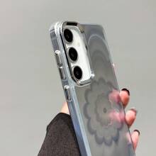 2026's Latest Fashionable Gradient Flower Design Mobile Phone Case, Compatible With Samsung Galaxy S26, S25, S24, S24 Plus/S24+, S24 Ultra, S24 FE, S20, S21, S22, S23 And Compatible With IPhone 11/11 Pro/11 Pro Max/12/12 Pro/12 Pro Max/13/13 Pro/13 Pro Max/14/14 Pro/14 Pro Max/15/15 Pro/15 Pro Max/16/16 Pro/16 Pro Max, 16E With Grip And Military-Grade Shockproof Protection Silicone Case - White - View 6