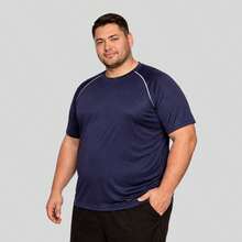 Kit Of 3 Dry Fit T-Shirts Plus Size G1-G3-Extra Size Plain Red-Royal Blue Men's  Contrast Colors Short Sleeve - Casual - Training - Gym - Sports - Exercise - Running - Party - Đỏ - Xem 3