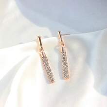 2026新款高端法式耳环，修饰脸型，长款垂坠式设计，优雅独特，个性十足的耳钉。 - 金色 - 查看 4