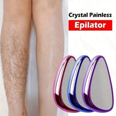 1 pieza Removedor de vello unisex de cristal - Exfoliante de vidrio nano indoloro, herramienta de depilación reutilizable e impermeable para espalda, brazos, piernas, depilador