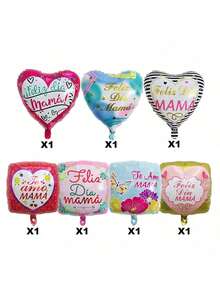 Bóng bay trang trí hình trái tim Ngày của Mẹ Tây Ban Nha, Bóng bay vuông Ngày của Mẹ, Bóng bay I Love Mom, Thích hợp để trang trí tiệc Ngày của Mẹ, Bất ngờ Ngày của Mẹ, Bóng bay chúc phúc Ngày của Mẹ, Trang trí tiệc sinh nhật Mẹ - Nhiều màu - Xem 6
