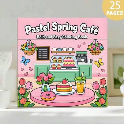 (Edición de lujo mejorada, papel grueso, 20.5 * 20.5cm) "Página para colorear con tema de café: 25 páginas cálidas de café", adecuada para parejas y familias, adecuada para reuniones, San Valentín, cumpleaños y otras festividades. Suministros de pintura y estudio, libros, libros para colorear, suministros de estudio, escuela, Navidad, Halloween, cumpleaños, regalos de regreso a la escuela, libros para colorear, Pascua, regalos de Pascua, manualidades de Pascua, suministros de arte