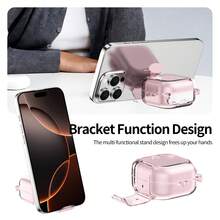 Swivel Bracket Earphone Protective Case With Carabiner, Suitable For Samsung Galaxy Buds4/4 Pro Wireless Earphones, Unisex - Multicolor - View 2