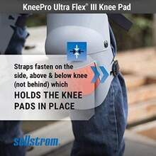 Sellstrom Ultra Flex III KneePro - Rodilleras profesionales para hombres y mujeres con amortiguación de espuma de triple capa carcasa exterior resistente clips de velocidad para trabajos de - Anaranjado/Gris - Ver 5