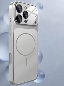 原装大窗口磁吸保护壳，兼容苹果 17 Pro Max/16 Pro Max/15 Pro Max/17 Pro/16/15/14/13/17 Pro Max - 支持无线充电，磨砂表面 - 銀色 - 查看 1