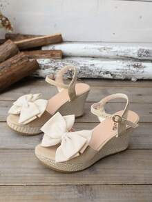 New Summer Platform Wedge Sandals, Thick Sole High Heel Increase Height Slimming Shoes - Khaki - View 4