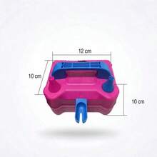 Bomba de globos eléctrica portátil con boquillas dobles para decoraciones de fiestas, CA 110V-120V, liviana y fácil de usar, diseño rosa y azul, incluye modos manual y automático para inflar globos rápidamente. - Ver 4
