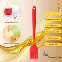 Heat-Resistant Silicone Oil Brush For Cooking, Baking, Grilling. High-Temperature Baking Cloth, Professional Grill Brush - Multicolor - View 5