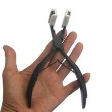 Stainless Steel Sealing Pliers For Wigs, Flat Hair Extension Tools, Real Human Hair Styling Pliers, Tape Clamping Pliers, Black - Black - View 3