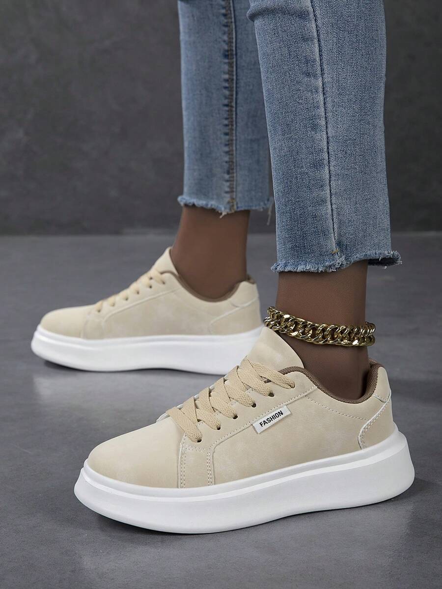 2026 New Women's Lace Up Casual Shoes, Sports Shoes, White Shoes, Women's Shoes, Skateboarding Shoes, Lightweight Street Board Shoes