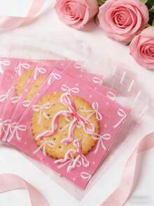 Túi OPP tự dán màu hồng có nơ, túi đựng kẹo trong suốt, thích hợp cho tiệc mừng em bé, sinh nhật, đám cưới, tiệc công chúa, quà tặng nhỏ. - Nhiều màu - Xem 8