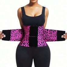 1 Piece Leopard Print Women's Waist Trainer - High Compression Triple Wrap Fitness Shaper Waist Belt, Suitable For Gym, Sports And Fitness, Adjustable Straps, Nylon Material, Elegant Design, Fitness Accessories Exercise Waistband I Discovered Amazing Products On - 黃色 - 查看 1