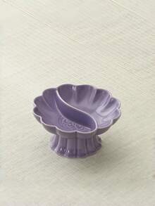 Chinese Style Ceramic High Foot Fruit Plate, Divided Dish, Tea & Snack Plate, Retro Luxury Dessert Tray, Home Use Platter - Multicolor - View 5