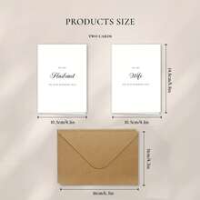Wedding Vow Cards - Handwritten Card Set - With Envelopes - To Be Given To Husband And Wife On Wedding Day - Sets - View 2