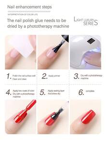 MISSMONDAY 1瓶15毫升透明粉色凝胶指甲油，持久耐用，可浸泡在LED/UV灯下，女士家用美甲沙龙礼品 - 珊瑚粉 - 查看 7