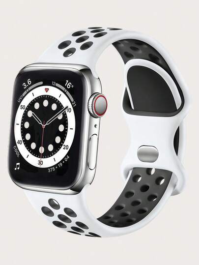Two-Tone Breathable Sport Band For Apple Watch Band 38mm 40mm 41mm 42mm 44mm 45mm 49mm For Women Men, Plastic Soft Silicone Dot Hole For Apple Watch Strap Compatible With IWatch Series 11 10 9 8 7 6 5 4 3 2 1 SE Ultra 3 2 1