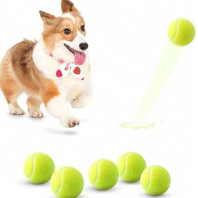 4pcs/Set Tennis Ball Toys For Dogs, Mini Tennis Balls, Dog Tennis Balls, Pet Fetch Toys, Interactive Dog Ball Play, Dog Tennis Training, Easy Grab Pet Play Balls, For 40lbs+ Pets Fetch Game, Indoor Outdoor Sports Training Balls, Dog Interactive Fetch Training, Keeps Puppies Busy
