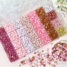 Approx. 1000pcs/Box 28-Compartment Multicolor English Alphabet Beads Set, Bracelet & Jewelry DIY Making - Multicolor - View 2