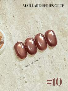Miss Leia 1-12 15ml Autumn/Winter Nail Polish Collection: Glitter, Pearlescent, Cat Eye Gel Nail Polish In Shades Of Caramel, Coffee, Milk Tea, Brown - Popular Colors, Suitable For Beginners, Salons, DIY Home Use, Holidays, Gifts - Multicolor - View 15