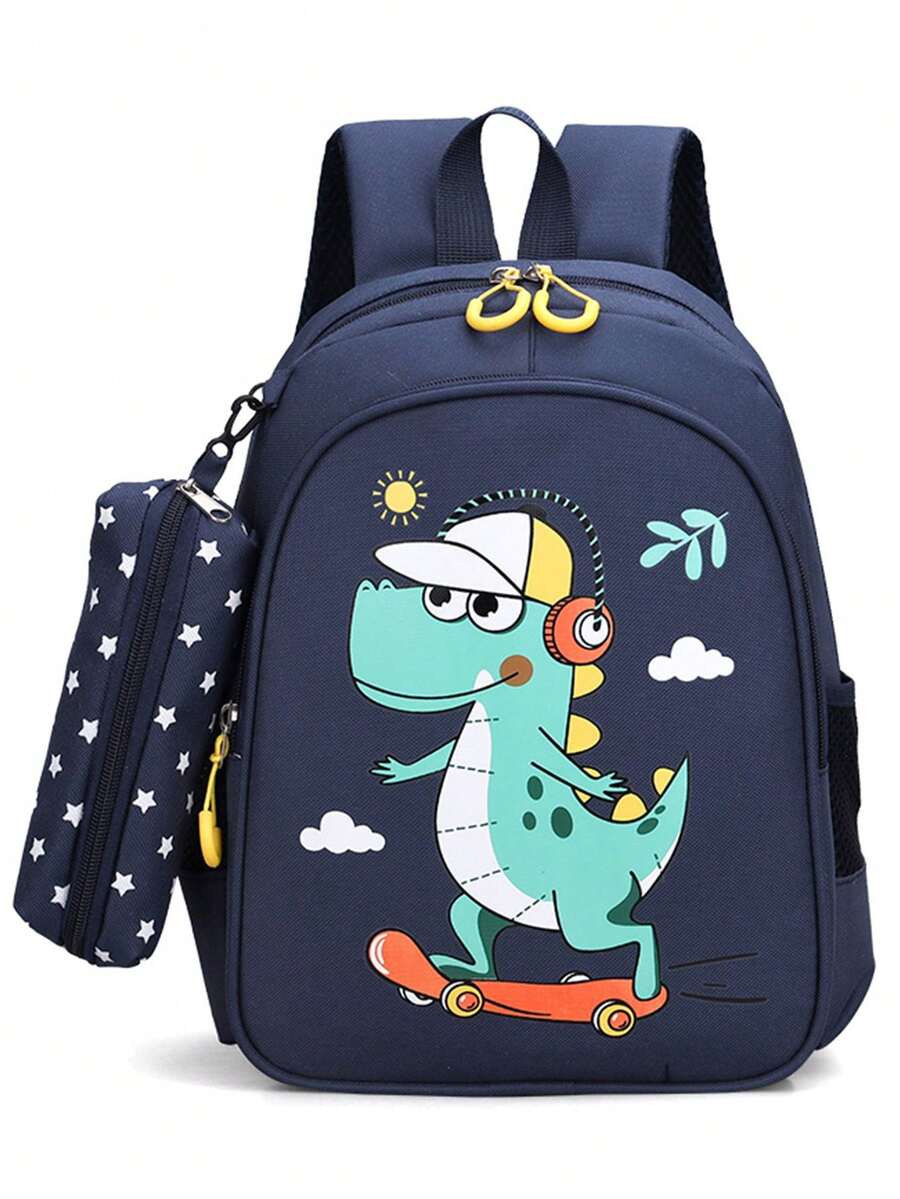 New Fashion Cartoon Backpack With Small Pouch