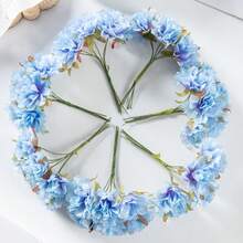 1/5/500件人造絲花束－碎花花束、仿真花，適用於居家、餐廳、客廳、戶外花園裝飾，可用於婚禮、居家花園和派對裝飾，人造花、婚禮花束、新娘花束、婚禮用品、婚禮裝飾、裝飾花卉、春季裝飾 - 淺藍色 - 查看 5