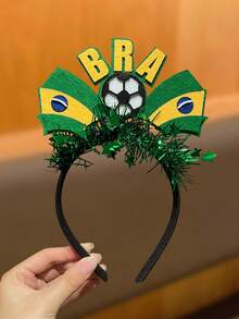 Băng đô cài tóc World Cup unisex với hình dán lấp lánh, họa tiết cờ quốc gia Mexico, Argentina, Brazil, thích hợp để xem World Cup, họp mặt gia đình, cổ vũ đường phố, phụ kiện tóc cho nữ, quà tặng lý tưởng. - Nhiều màu - Xem 11