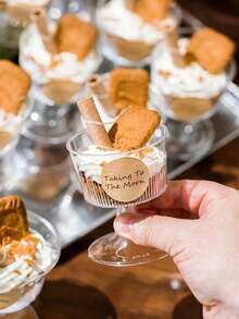 12pcs Summer Plastic Dessert Cups With Handles, Transparent Striped Cold Drink Cups Suitable For Ice Cream, Mousse And Juice, Ideal For Mother's Day Gifts, Family Gatherings, Beach And Pool Parties - Transparent - View 5