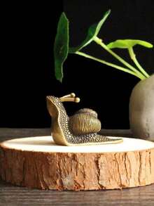 1pc Iron Decoration Object, Snail Design Decoration Craft For Home Best Gifts Birthday Graduation - Bronze - View 1