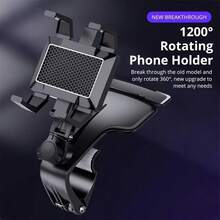 New Car Phone Holder With Parking Plate Design, Multifunctional Foldable, Made Of ABS Material, Waterproof, Suitable For Various Mobile Devices, Including Fixing Clip - A - View 1