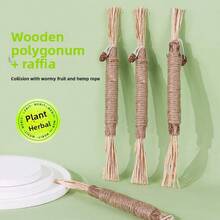 猫咪磨牙棒，幼猫牙齿护理玩具，猫咪剑麻绳缠绕抓挠玩具 - 查看 2