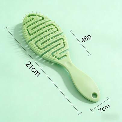 مشط هوائي مجوف للنساء، فرشاة تدليك فروة الرأس، مزدوجة الاستخدام للشعر الرطب والجاف لفك التشابك للشعر الناعم الطويل