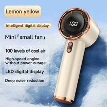 High-Speed Mini Handheld Fan, Unisex Solid Color USB Rechargeable Fan With LCD Screen And 1800mAh Long Battery Life, Suitable For Outdoor, Beach, Travel, Sports, Home, Office Daily Use And Holiday Gifts - Multicolor - View 11