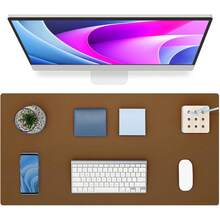 Large Size PU Leather Desk Pad, Office Desk Mat, Anti-Slip Mouse Pad, Waterproof Writing Board, Suitable For Office And Home - A - View 70