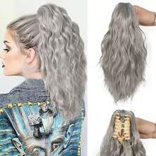 14 Inch Synthetic Curly Claw Clip Ponytail Fashion Daily Short Wig Fluffy Wig Double Ponytail Extension High Temperature Resistant Elegant - Multicolor - View 5