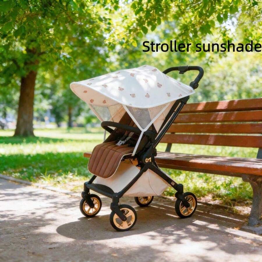 1pc Baby Stroller Sun Shade, Stroller Canopy, UV Protection, Fits Most Strollers