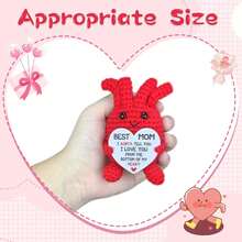 1件手工钩织爱心妈妈感谢礼物 – 贴心的复活节篮子填充物，送给继母、教母、妈妈，来自儿子或女儿的礼物，母亲节特别创意…… - 彩色 - 查看 3