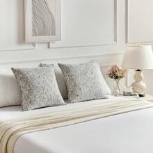 1pc Chenille Throw Pillow Cover, Modern Style Velvet Pillowcase Suitable For Living Room And Household Use - Black - View 5