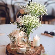 180pcs White Star Flowers, Artificial Bouquet, Suitable For Home Decoration, Tabletop Decoration, DIY Flower Arrangement, Decoration For Weddings And Festival Parties, Indoor And Outdoor Garden Decoration, Weddings, Parties And Room Decoration. - White - View 7
