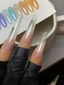 1pc Mirror Nail Powder, High Gloss & Transparent Crystal Powder, Fine Texture, Suitable For DIY Nail Art Decoration - Multicolor - View 2