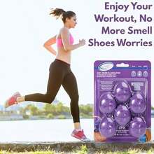 Air Jungles Shoe Deodorizer Balls 6 Ct, Lavender Scent, Odor Remover Balls For Sneakers, Gym Bags, Lockers, Closets, Hampers, And Drawers, Essential Oil Provides Natural Freshness - 6 Count (Pack Of 1) - View 3