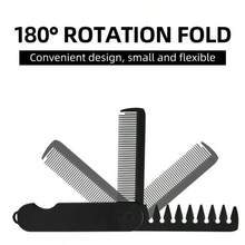 Lược gấp đa năng dành cho nam, lược chải tóc dầu, lược tạo kiểu tóc Pompadour, lược tạo kiểu răng thưa, lược gấp gọn tiện dụng khi đi du lịch. - nhiều màu - Xem 3