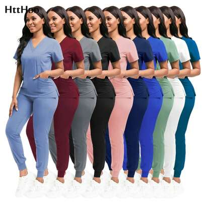 Scrubs Women Beauty SPA Uniform Pet Clinic Store Veterinary Dentistry Work Clothes Set High-Quality Medical Nurse Uniform Unisex